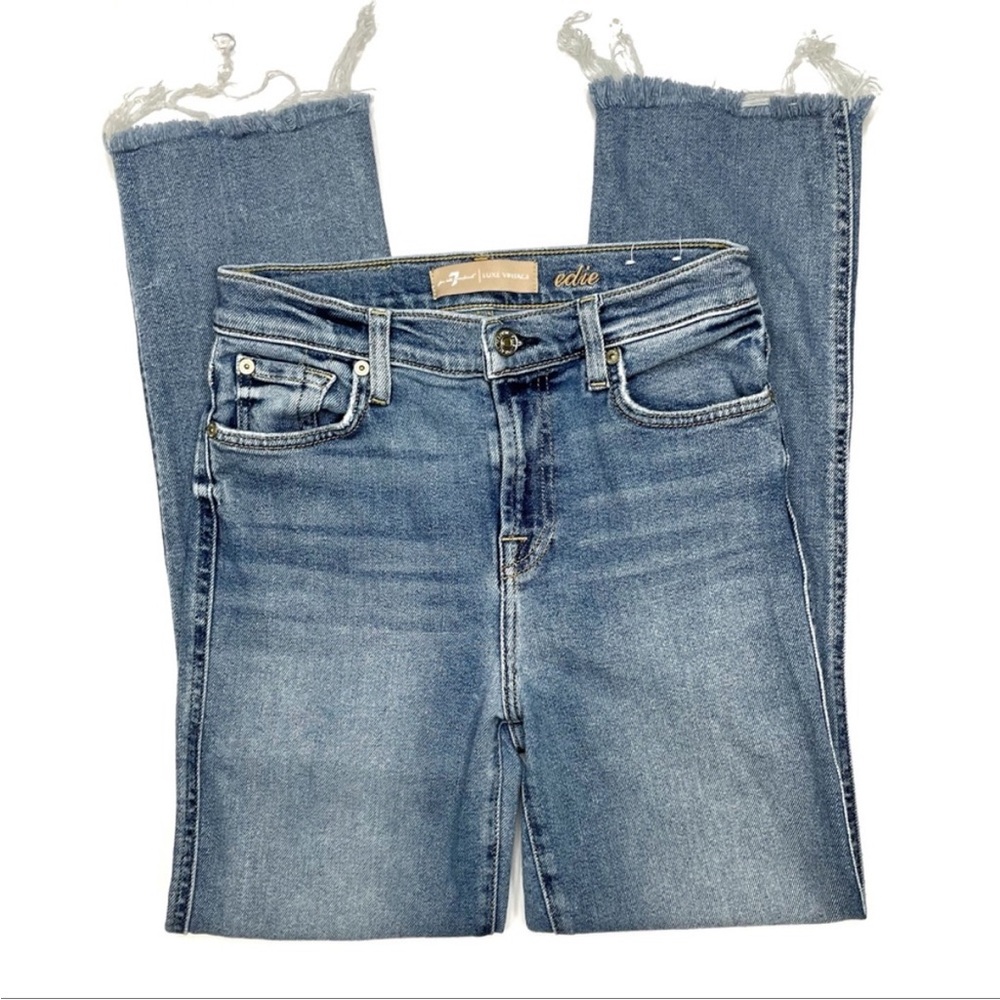 7FAMK Luxe Vintage Edie Cut Off Hem Jeans